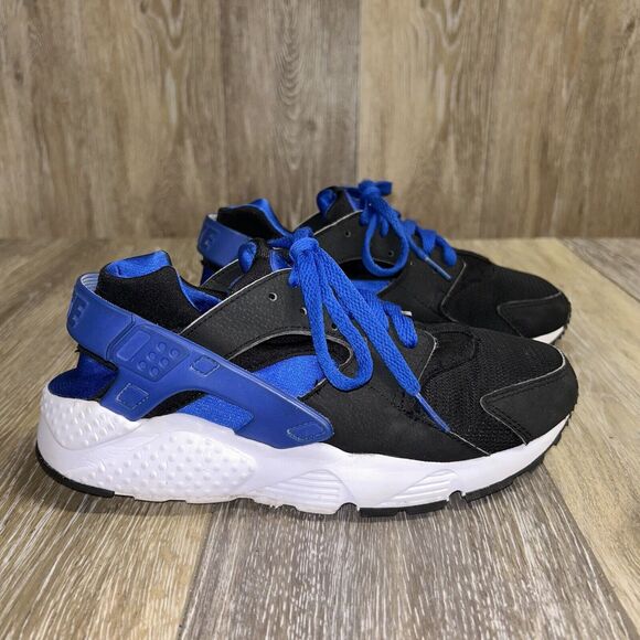 Nike Air Huarache Run GS Nike 654275-005 Black Blue Kids Youth US Size 5.5Y - Picture 1 of 11